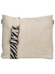 ZEBRA Torebka "Merel" w kolorze kremowym - 39 x 25 x 14 cm rozmiar: onesize. Brązowe torby na ramię ZEBRA, bez wzorów, z materiału, na ramię, bez dodatków. Za 136.45 zł.