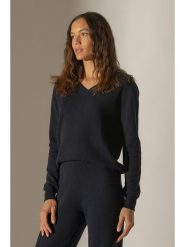 Perfect Cashmere Kaszmirowy sweter "Kalie" w kolorze granatowym rozmiar: L. Niebieskie swetry Perfect Cashmere, l, bez wzorów, z kaszmiru, bez ramiączek. Za 254.74 zł.