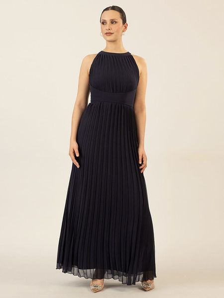 APART Sukienka w kolorze granatowym rozmiar: 40. Niebieskie sukienki Apart, bez wzorów, bez kołnierzyka, bez ramiączek, maxi. Za 227.31 zł.