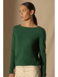 Perfect Cashmere Kaszmirowy sweter "Megan" w kolorze zielonym rozmiar: L. Zielone swetry Perfect Cashmere, l, bez wzorów, z kaszmiru, bez ramiączek. Za 364.56 zł.