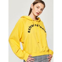 Bluza z kapturem - Żółty. Bluzy sportowe Sinsay. W wyprzedaży za 19.99 zł.