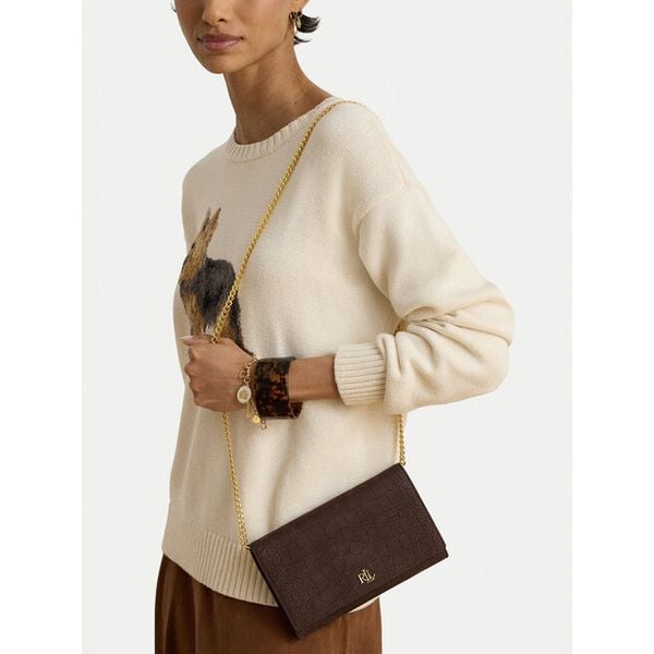 Torebka LAUREN RALPH LAUREN. Brązowe listonoszki Lauren Ralph Lauren, bez wzorów, bez dodatków. Za 989.99 zł.