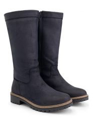 TRAVELIN' Skórzane kozaki "Varde" w kolorze granatowym rozmiar: 41. Niebieskie kozaki Travelin', na zimę, z wełny, bez obcasa, bez zapięcia. Za 230.59 zł.