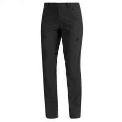 Spodnie softshell damskie Mammut stretch 94% poliamid 6% elastan DWR bez PFC. Czarne spodnie narciarskie Mammut, s, bez wzorów, z elastanu, outdoorowe. Za 312.54 zł.