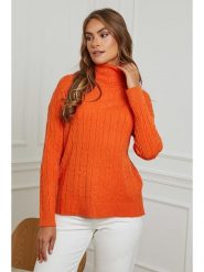 Soft Cashmere Golf w kolorze pomarańczowym rozmiar: 38/40. Pomarańczowe golfy Soft Cashmere, bez wzorów, z kaszmiru, bez ramiączek. Za 137.55 zł.