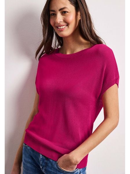 Street One Sweter w kolorze różowym rozmiar: 36. Różowe swetry Street One, bez wzorów, bez ramiączek. Za 134.95 zł.