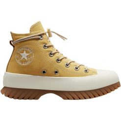 Buty do chodzenia damskie Converse A03500C. Brązowe obuwie sportowe Converse, z materiału, za kostkę, bez zapięcia, trekkingowe. Za 426.25 zł.