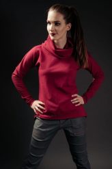 Bluza jaskółkowa amarant. Czerwone bluzy Hultaj Polski, l, bez wzorów, z bawełny, z kapturem. Za 249.00 zł.