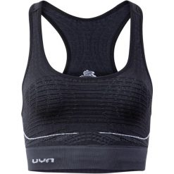 Biustonosz sportowy damski Uyn Motyon Baselayer Bra. Czarne koszulki sportowe Uyn, bez wzorów, z elastanu, bez ramiączek, na jogę i pilates. Za 79.35 zł.