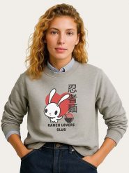 WOOOP Bluza "Torc Ramen Lovers Club Bunny" w kolorze szarym rozmiar: M. Szare bluzy Wooop, m, bez wzorów, bez kaptura. Za 108.99 zł.