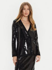 TWINSET Marynarka 242TT3145 Czarny Straight Fit. Czarne marynarki i żakiety Twinset, xl, bez wzorów, z syntetyku. Za 749.99 zł.