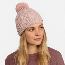 Czapka Eisbar Afra Pompon MÜ. Czerwone czapki Eisbar, bez wzorów, z wełny. Za 179.90 zł.