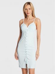 Adidas Sukienka letnia Always Original Laced Strap HK5088 Błękitny Slim Fit. Niebieskie sukienki Adidas, na lato, bez wzorów, z syntetyku, bez kołnierzyka, bez ramiączek. Za 269.99 zł.