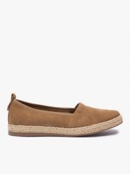 Brązowe espadryle ze skóry welurowej. Brązowe espadryle Ryłko, bez wzorów, z gumy, bez obcasa, na obcasie, bez zapięcia. Za 379.99 zł.