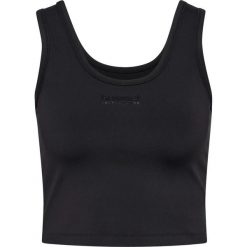 Damski tank top Hummel Hiit Intensity. Czarne topy Hummel, bez wzorów, bez kołnierzyka, bez ramiączek. Za 240.50 zł.