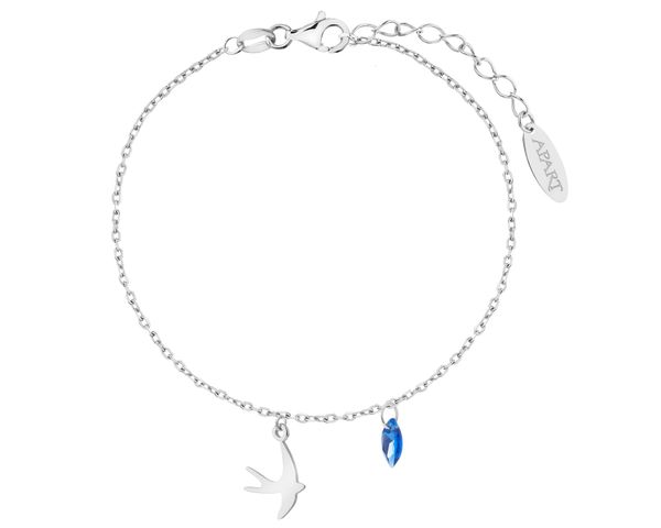 Bransoletka srebrna z cyrkonią - jaskółka. Szare bransoletki Apart, z cyrkonią, srebrne. Za 134.00 zł.