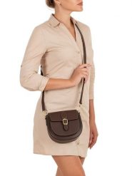 Lia Biassoni Skórzana torebka "Accesa" w kolorze brązowym - 24 x 18 x 12 cm rozmiar: onesize. Brązowe torby na ramię Lia Biassoni, bez wzorów, z materiału, na ramię, bez dodatków. Za 252.99 zł.