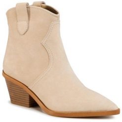 Gino Rossi LOLITA02-01 Beżowy. Brązowe botki Gino Rossi, bez wzorów, z nubiku, bez obcasa, bez zapięcia. Za 379.99 zł.