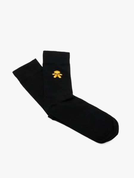 Świąteczne skarpety unisex. Czarne skarpety Ryłko, bez wzorów, z bawełny. W wyprzedaży za 14.99 zł.