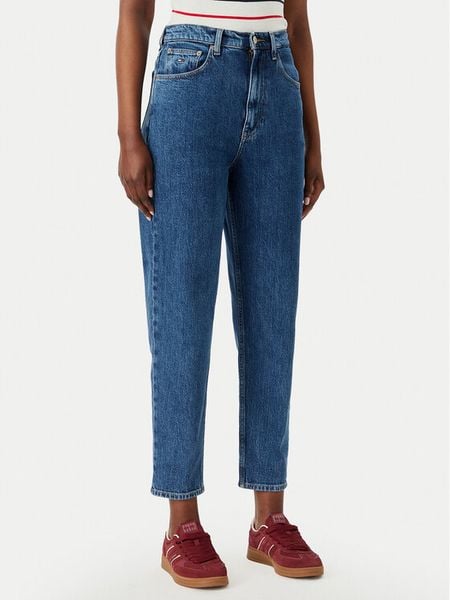 Tommy Jeans Jeansy DW0DW23464 Niebieski Mom Fit. Niebieskie jeansy Tommy Jeans, bez wzorów. Za 331.99 zł.