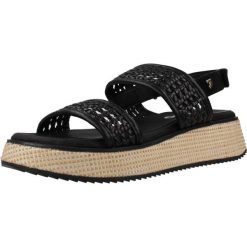 Sandały GIOSEPPO 75489G Czarny. Czarne sandały Gioseppo, bez wzorów, z syntetyku, bez obcasa, bez zapięcia. Za 292.99 zł.