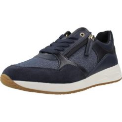 Buty GEOX D BULMYA Niebieski. Niebieskie trekkingi Geox, ze skóry, trekkingowe. Za 241.99 zł.