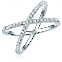 Lulu & Jane Srebro wysokiej pr óby Cyrkonia Pierścionki 1 ct Damski. Białe pierścionki Lulu & Jane, z cyrkonią, srebrne. Za 469.99 zł.