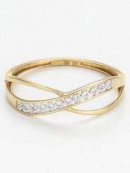 DIAMANTA Złoty pierścionek z diamentami rozmiar: 58. Żółte pierścionki DIAMANTA, z diamentem, złote. Za 1,130.99 zł.