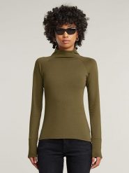 G-Star Koszulka w kolorze khaki rozmiar: XS. Brązowe bluzki G-Star, xs, bez wzorów, z bawełny, retro, bez kołnierzyka, bez ramiączek. Za 89.95 zł.