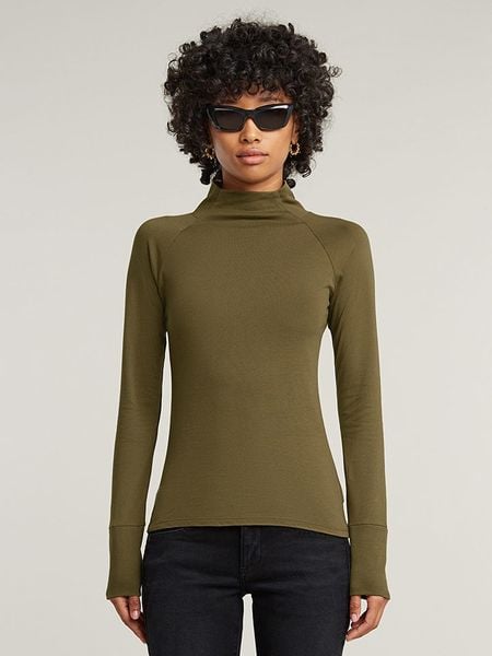 G-Star Koszulka w kolorze khaki rozmiar: XS. Brązowe bluzki G-Star, xs, bez wzorów, z bawełny, retro, bez kołnierzyka, bez ramiączek. Za 83.03 zł.