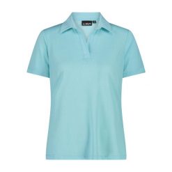 Damska koszulka polo CMP. Niebieskie koszulki polo CMP, xs, bez wzorów, z materiału, bez kołnierzyka, bez ramiączek. Za 167.50 zł.