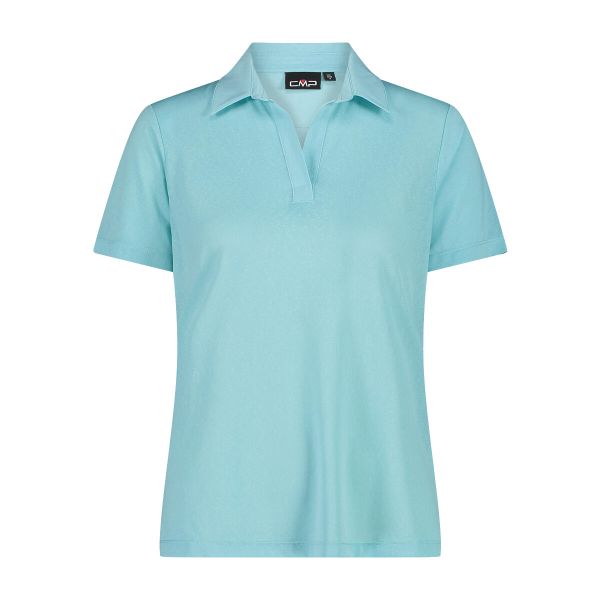 Damska koszulka polo CMP. Niebieskie koszulki polo CMP, xs, bez wzorów, z materiału, bez kołnierzyka, bez ramiączek. Za 159.00 zł.