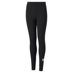 Młodzieżowe legginsy z logo Essentials PUMA Black. Czarna legginsy Puma, m, bez wzorów. W wyprzedaży za 96.20 zł.