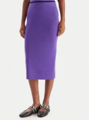 PINKO Spódnica midi 105489 A2Q9 W21 Fioletowy Regular Fit. Fioletowe spódnice Pinko, s, bez wzorów, z wełny, midi. Za 1,059.00 zł.