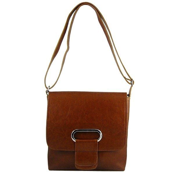 Torebka skórzana damska listonoszka DAN-A T37 camel. Brązowe torebki klasyczne DAN-A, bez wzorów, ze skóry, bez dodatków. Za 329.99 zł.