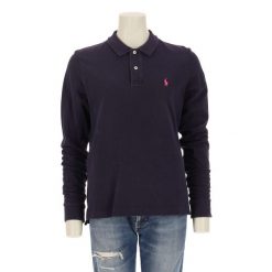 Second life - Długi rękaw Polo dla kobiet - Stan bardzo dobry. Niebieskie koszulki polo RALPH LAUREN, bez wzorów, bez kołnierzyka, bez ramiączek. Za 127.76 zł.