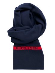 U.S. Polo Assn. Szal w kolorze granatowym rozmiar: onesize. Niebieskie szaliki U.S. Polo Assn., bez wzorów, z kaszmiru. Za 130.19 zł.