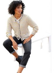 Heine Kardigan w kolorze beżowym rozmiar: 44. Brązowe kardigany Heine, bez wzorów. Za 63.45 zł.