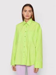 Remain Koszula Nalia RM828 Zielony Oversize. Zielone koszule Remain, bez wzorów, z bawełny, bez kołnierzyka, bez ramiączek. Za 299.99 zł.