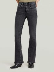 G-Star Dżinsy - Slim fit - w kolorze antracytowym rozmiar: W28/L32. Czarne jeansy G-Star, l, z aplikacjami, z podwyższonym stanem. Za 223.45 zł.