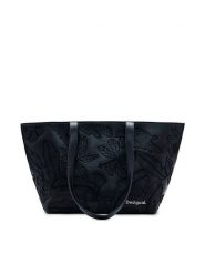 Desigual Torebka 25SAXPBP Czarny. Czarne torebki klasyczne Desigual, bez wzorów, ze skóry, bez dodatków. Za 199.99 zł.