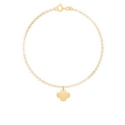 Bransoletka z koniczyną 1 cm ze złota próby 585. Żółte bransoletki Lilou, złote. Za 1,466.00 zł.