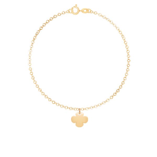 Bransoletka z koniczyną 1 cm ze złota próby 585. Żółte bransoletki Lilou, złote. Za 1,466.00 zł.