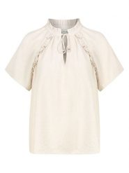 Eight2Nine Bluzka w kolorze kremowym rozmiar: M. Brązowe bluzki Eight2Nine, m, bez wzorów, bez kołnierzyka, bez ramiączek. Za 84.01 zł.