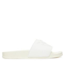 Klapki PINKO. Białe klapki Pinko, bez wzorów, bez obcasa. Za 229.99 zł.