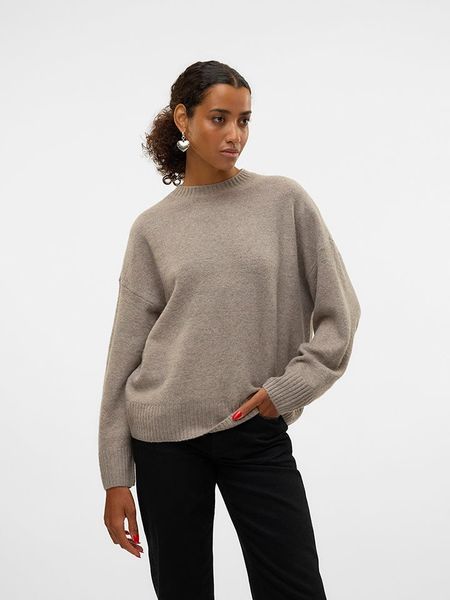 Vero Moda Sweter w kolorze szarobrązowym rozmiar: S. Brązowe swetry Vero Moda, s, bez wzorów, z wełny, bez ramiączek. Za 100.04 zł.
