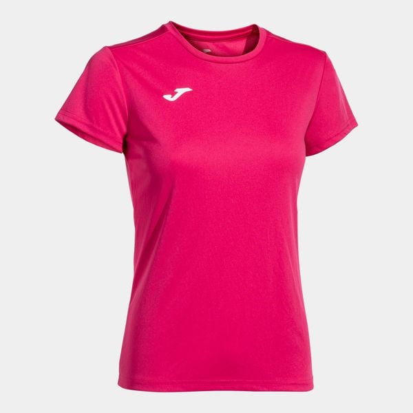 Koszulka do biegania damska Joma Combi z krótkim rękawem. Czerwone bluzki Joma, m, bez wzorów, sportowe, bez kołnierzyka, bez ramiączek. Za 59.99 zł.