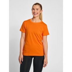 Koszulka damska Hummel Red Heavy. Brązowe bluzki Hummel, s, bez wzorów, z bawełny, sportowe, bez kołnierzyka, bez ramiączek. Za 121.00 zł.