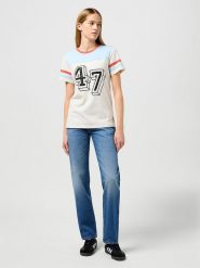 Wrangler Dżinsy - Regular fit - w kolorze niebieskim rozmiar: W31/L32. Niebieskie jeansy Wrangler, l, z aplikacjami, z podwyższonym stanem. Za 176.08 zł.
