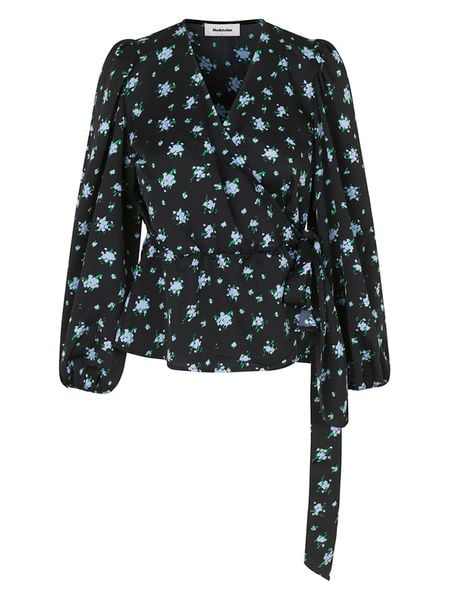 Modström Bluzka "Ness" w kolorze czarnym ze wzorem rozmiar: M. Czarne bluzki Modström, m, bez wzorów, bez kołnierzyka, bez ramiączek. Za 78.66 zł.